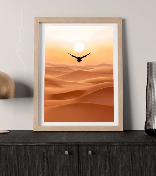 falcon original painting hand signed print