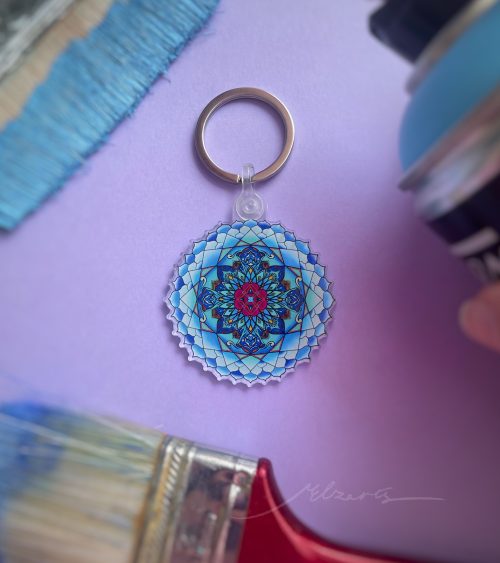 Melzarts creative vision mandala Acrylic keychain