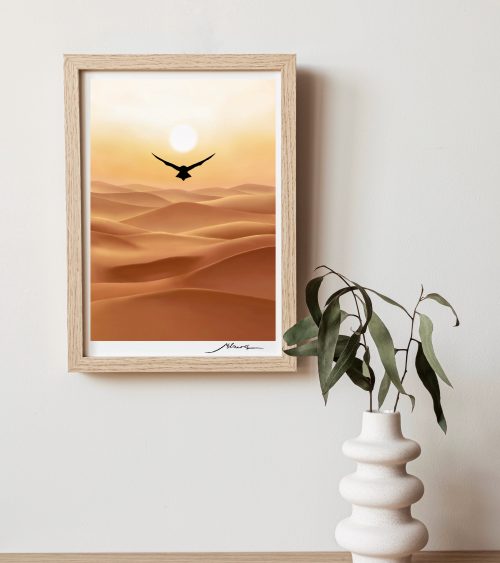 falcon original painting hand signed print