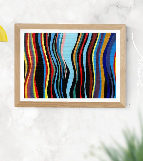 Flow original painting hand signed acrylic print